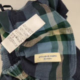 BEAMS BOY ビッグ タータン スカート 定価17930円 コットン ロングスカート 25AW ネイビー ブルー レディース ビームスボーイ【中古】6-0930T∞