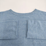 JOURNAL STANDARD LUXE カシミヤ ワイドプルオーバー 定価22000円 セーター ニット 25AW ライトブルー レディース ジャーナルスタンダード ラックス【中古】6-0414T♪