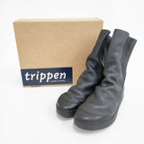 trippen Shovel バックファスナーアンクル鹿革ブーツ 定価59400円 サイズ36 ブーツ ブラック レディース トリッペン【中古】6-0422G◎