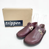 trippen WALKER Tストラップ レザー サイズ35 シューズ・靴 エンジ レディース トリッペン【中古】6-0422G◎