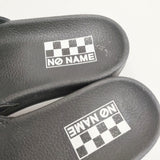 no name JUNGLE SLAP レザー サイズ37 サンダル ブラック レディース ノーネーム【中古】6-0413S◎