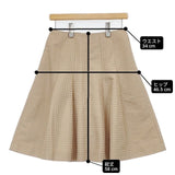 49AV.junko shimada 定価24000円 日本製 総柄 スカート ベージュ レディース ジュンコシマダ【中古】6-0606M∞