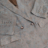 AMERI MEDI ALICIA JACQUARD JACKET 定価33000円 総柄 ジャガード ジャケット ライトブルー ブラウン レディース アメリ【中古】6-0815M∞