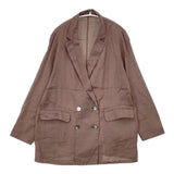 loungedress LDZ1021407A0001 リネンコットン シャツジャケット テーラードジャケット ブラウン レディース ラウンジドレス【中古】6-0606M∞