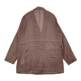 loungedress LDZ1021407A0001 リネンコットン シャツジャケット テーラードジャケット ブラウン レディース ラウンジドレス【中古】6-0606M∞