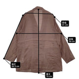 loungedress LDZ1021407A0001 リネンコットン シャツジャケット テーラードジャケット ブラウン レディース ラウンジドレス【中古】6-0606M∞