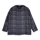nitca 22-01-JK-001-15-1 ノーカラー ジャケット ネイビー ホワイト レディース ニトカ【中古】6-0711M∞