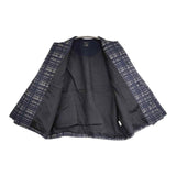 nitca 22-01-JK-001-15-1 ノーカラー ジャケット ネイビー ホワイト レディース ニトカ【中古】6-0711M∞