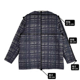 nitca 22-01-JK-001-15-1 ノーカラー ジャケット ネイビー ホワイト レディース ニトカ【中古】6-0711M∞