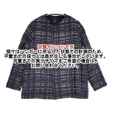 nitca 22-01-JK-001-15-1 ノーカラー ジャケット ネイビー ホワイト レディース ニトカ【中古】6-0711M∞