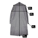 Deuxieme Classe グレンチェック リネン チェスターコート グレー レディース ドゥーズィエムクラス【中古】6-0606M∞