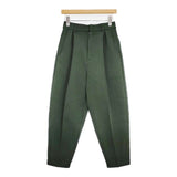 AMERI DIVER EGG PANTS ポンチ エッグシルエット パンツ グリーン レディース アメリ【中古】6-0830G∞