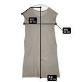 MARGARET HOWELL コットンリネン フレンチスリーブワンピース 589-266401 ワンピース グレージュ レディース マーガレットハウエル【中古】6-0615S∞
