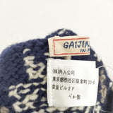 GAIJIN MADE ペルー産 ウール 帽子 ニット帽 ニットキャップ ブルー ホワイト レディース ガイジンメイド【中古】6-1001T◎