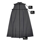 mizuiro-ind スタンドカラーフレアノースリーブワンピース 定価23100円 ポリエステルウール ワンピース チャコールグレー レディース ミズイロインド【中古】6-0802M∞