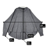 mizuiro-ind クルーネックフロントシームプルオーバー 3-227065 ウール セーター ニット グレー レディース ミズイロインド【中古】6-0930T∞