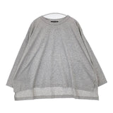 mizuiro-ind ハイゲージクルーネックワイドプルオーバー 定価10890円 長袖Ｔシャツ カットソー ロンＴ グレー レディース ミズイロインド【中古】6-0605M∞