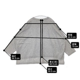 mizuiro-ind ハイゲージクルーネックワイドプルオーバー 定価10890円 長袖Ｔシャツ カットソー ロンＴ グレー レディース ミズイロインド【中古】6-0605M∞