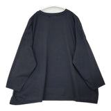 mizuiro-ind ハイゲージクルーネックワイドプルオーバー 定価10890円 長袖Ｔシャツ カットソー ロンＴ ブラック レディース ミズイロインド【中古】6-0728M△