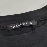 mizuiro-ind ハイゲージクルーネックワイドプルオーバー 定価10890円 長袖Ｔシャツ カットソー ロンＴ ブラック レディース ミズイロインド【中古】6-0728M△