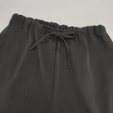 mizuiro-ind ワイド イージーパンツ ポリエステルストレッチ パンツ チャコールグレー レディース ミズイロインド【中古】6-0808G∞