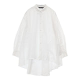 mizuiro-ind ワイドシャツチュニック コットン 定価12980円 チュニック ホワイト レディース ミズイロインド【中古】6-0606M∞