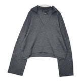 mizuiro-ind スキッパープルオーバー 定価14190円 ウール セーター ニット グレー レディース ミズイロインド【中古】6-0930T∞