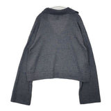 mizuiro-ind スキッパープルオーバー 定価14190円 ウール セーター ニット グレー レディース ミズイロインド【中古】6-0930T∞