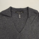 mizuiro-ind スキッパープルオーバー 定価14190円 ウール セーター ニット グレー レディース ミズイロインド【中古】6-0930T∞
