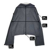 mizuiro-ind スキッパープルオーバー 定価14190円 ウール セーター ニット グレー レディース ミズイロインド【中古】6-0930T∞