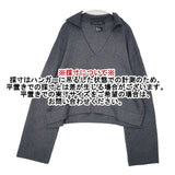 mizuiro-ind スキッパープルオーバー 定価14190円 ウール セーター ニット グレー レディース ミズイロインド【中古】6-0930T∞