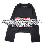 mizuiro-ind スキッパープルオーバー 定価14190円 ウール セーター ニット ブラック レディース ミズイロインド【中古】6-0930T∞