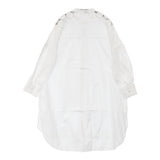 mizuiro-ind レースミックススタンドカラーシャツワンピース コットン 定価18480円 25SS ホワイト レディース ミズイロインド【中古】6-0421M♪