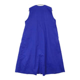 mizuiro-ind クルーネックピンタックワンピース 定価19800円 3-250070 ノースリーブ ワンピース 25AW ブルー レディース ミズイロインド【中古】6-0421S♪