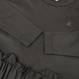 RhodolirioN Swallow Frill Tiered Long Sleeve Tee ティアードフリルロングスリーブT ネペンテス 刺繍 長袖Ｔシャツ カットソー ロンＴ ブラック レディース ロドリリオン【中古】6-0525M△