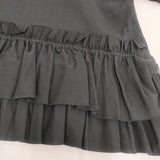 RhodolirioN Swallow Frill Tiered Top ネペンテス サイズ1 フリル カットソー ブラック レディース ロドリリオン【中古】6-0515S◎