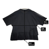 RhodolirioN Swallow Frill Tiered Top ネペンテス サイズ1 フリル カットソー ブラック レディース ロドリリオン【中古】6-0515S◎