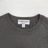 AMERICANA LIVE TODAY プリント トレーナー サイズM スウェット チャコールグレー レディース アメリカーナ【中古】6-0723M∞