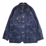 Needles COVERALL 10OZ DENIM ROSEJQ PU199 デニムジャケット フラワー柄 カバーオール ネイビー メンズ ニードルス【中古】6-0610M∞
