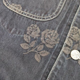 Needles COVERALL 10OZ DENIM ROSEJQ PU199 デニムジャケット フラワー柄 カバーオール ネイビー メンズ ニードルス【中古】6-0610M∞