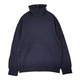 MHL. WINTER COTTON KNITWEAR 596-5260201 サイズM コットン ハイネック セーター ニット 25AW ネイビー メンズ エムエイチエル【中古】6-0421T♪