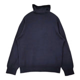 MHL. WINTER COTTON KNITWEAR 596-5260201 サイズM コットン ハイネック セーター ニット 25AW ネイビー メンズ エムエイチエル【中古】6-0421T♪