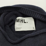 MHL. WINTER COTTON KNITWEAR 596-5260201 サイズM コットン ハイネック セーター ニット 25AW ネイビー メンズ エムエイチエル【中古】6-0421T♪