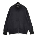 iCB ソフトカシミヤミックス ニットトラックジャケット サイズS 定価27940円 KRCYGW0504 25AW ブラック レディース アイシービー【中古】6-0414T♪