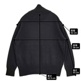 iCB ソフトカシミヤミックス ニットトラックジャケット サイズS 定価27940円 KRCYGW0504 25AW ブラック レディース アイシービー【中古】6-0414T♪