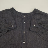 nest Robe 01233-1427-1 コットンリネンダンガリーギャザーワンピース 日本製 サイズF ワンピース ネイビー レディース ネストローブ【中古】6-0609M△