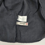 DMG.Brocante リネンギャザー ドロップショルダー サイズ2 36-193L ブラウス シャツ ネイビー系 レディース ディーエムジー/ドミンゴブロカント【中古】6-0522S♪