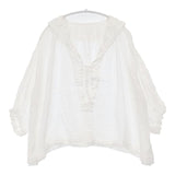 nest Robe リネンガーゼ レース紐スモックブラウス 01232-1346 ブラウス シャツ ホワイト レディース ネストローブ【中古】6-0605M∞