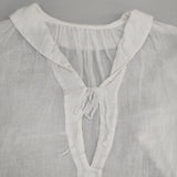 nest Robe リネンガーゼ レース紐スモックブラウス 01232-1346 ブラウス シャツ ホワイト レディース ネストローブ【中古】6-0605M∞