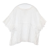 nest Robe リネン ラッフル袖 2way 01242-1130 ブラウス シャツ ホワイト レディース ネストローブ【中古】6-0605S∞